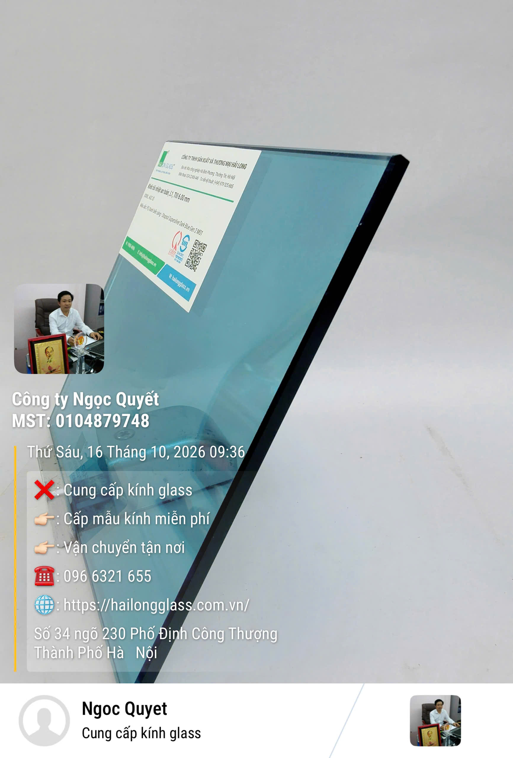 Kính PQ Xanh Biển Sáng Dark Blue Gen 2 M01